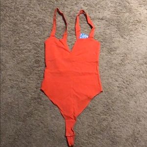 Free People terracotta bodysuit